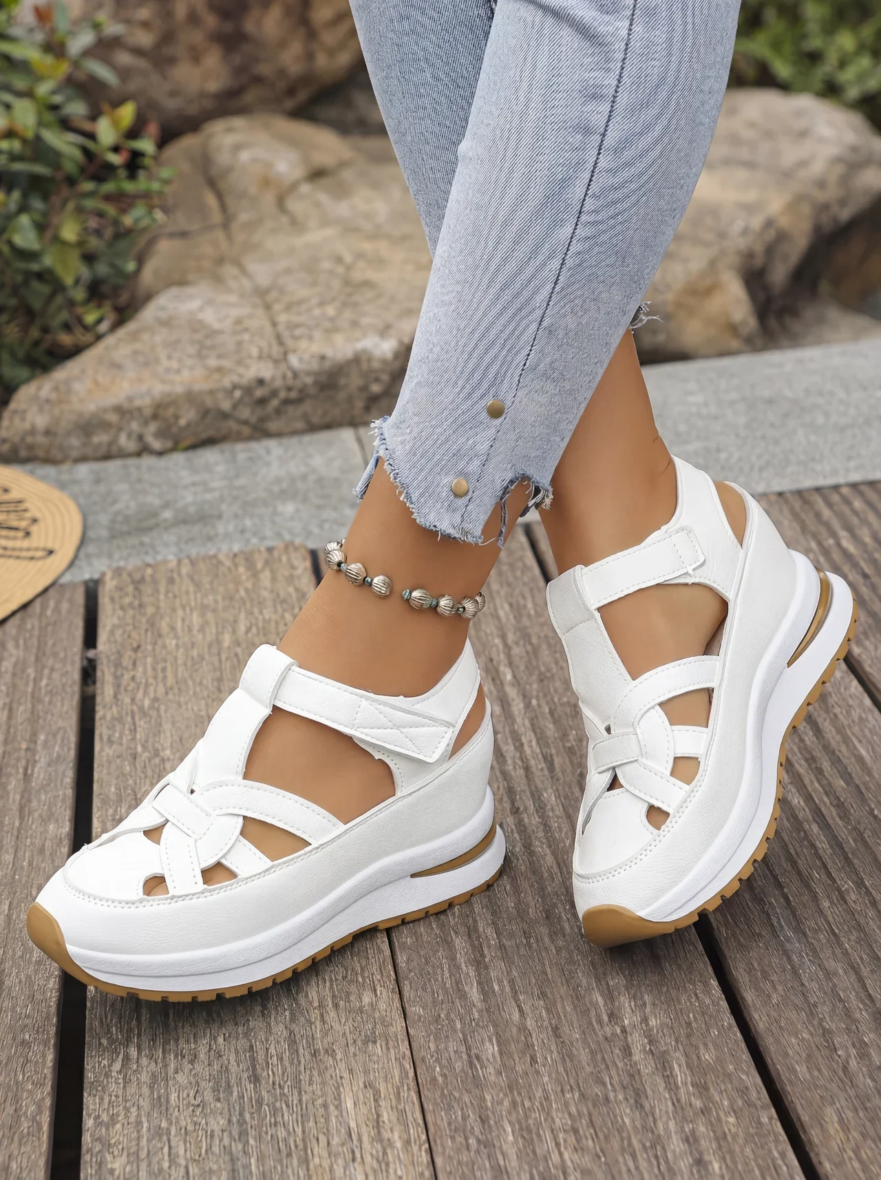 Duna - Sandalias de cuña cómodas para mujer